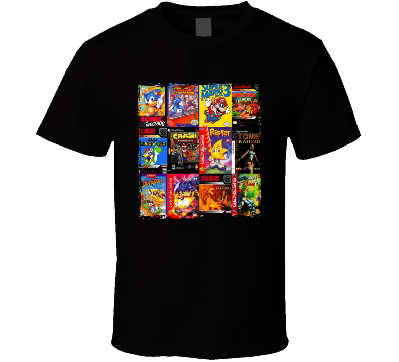 Playstation And Sega Video Games T Shirt