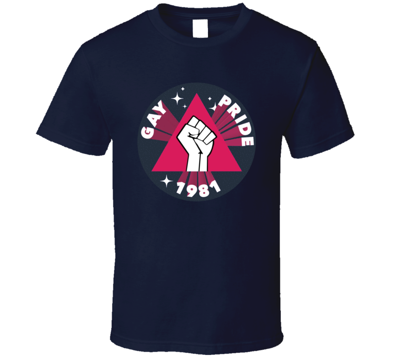 Gay Pride 1981 Retro Button T Shirt