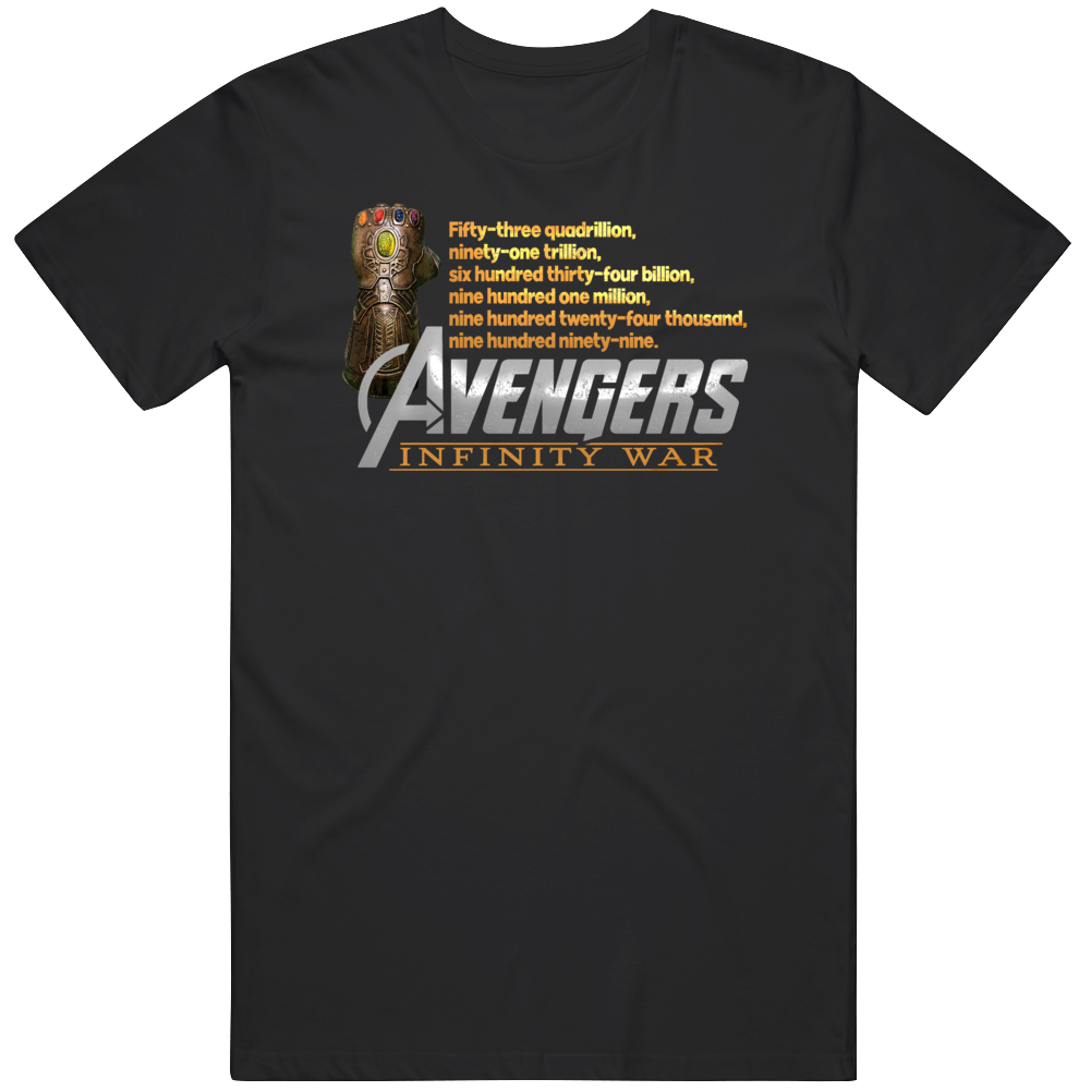 Avengers Infinity War Body Count Movie Fan T Shirt
