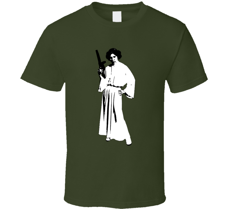 Princess Leia Star Wars Machine Gun T Shirt