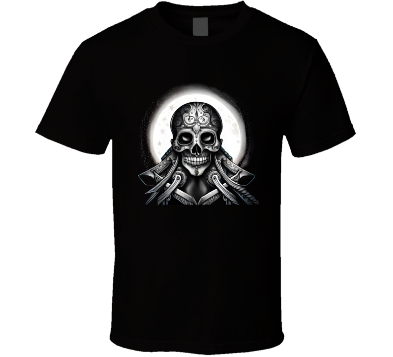 Skull Pirate Engraved Cool T Shirt