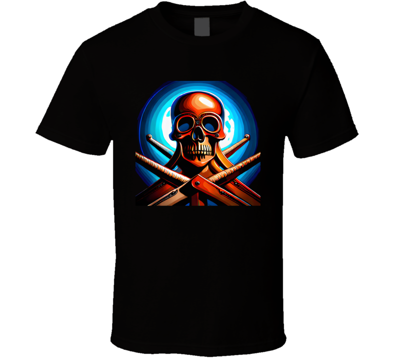 Skull Pirate Spooky Cool T Shirt