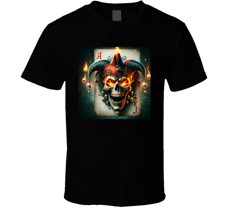 Dead Joker Skull Jester T Shirt
