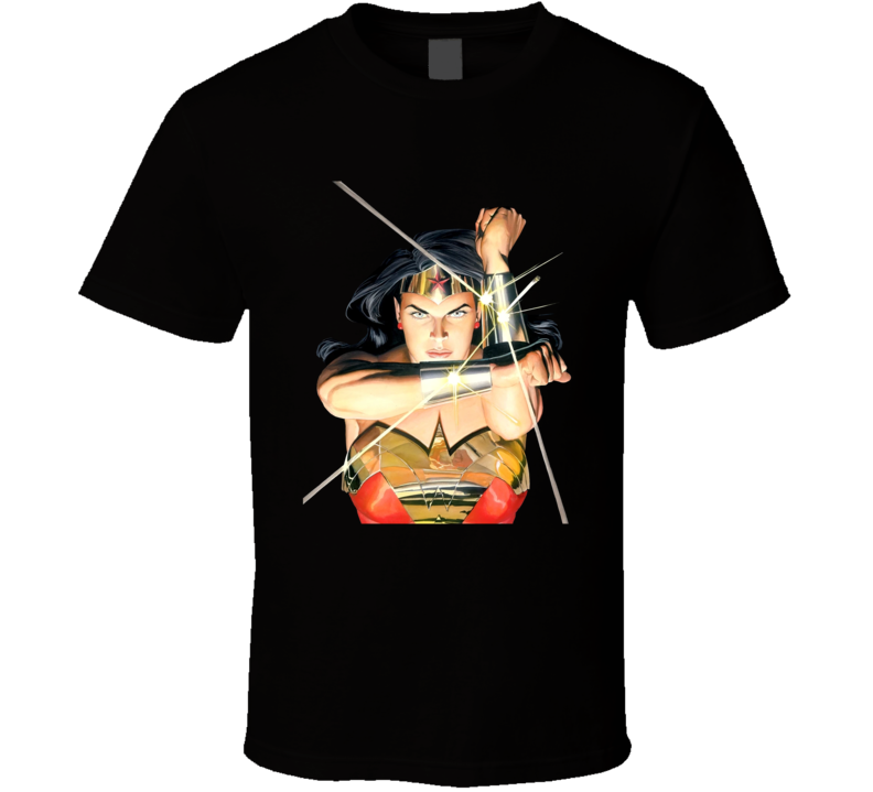 Wonder Woman Deflecting Bullets Comic T Shirt