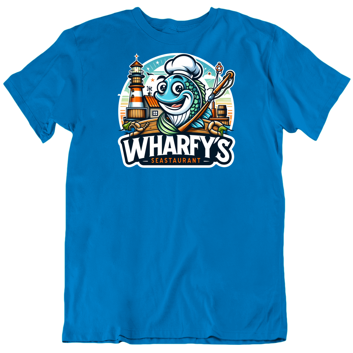 Wharfy's Seastaurant Seafood Restaurant Food Funny T Shirt