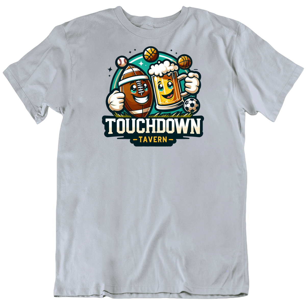 Touchdown Tavern Sports Bar Funny Food Drink T Shirt
