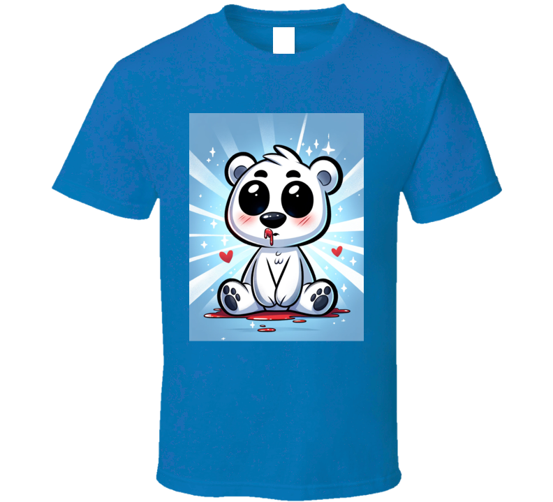 Cute Bloody Polar Bear T Shirt