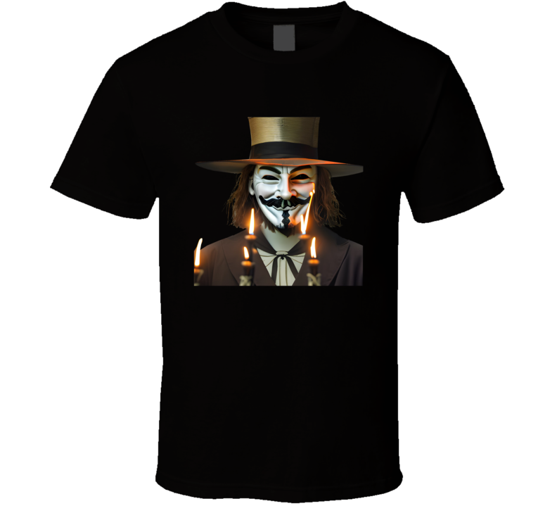 V For Vendetta Masquerade Mask T Shirt