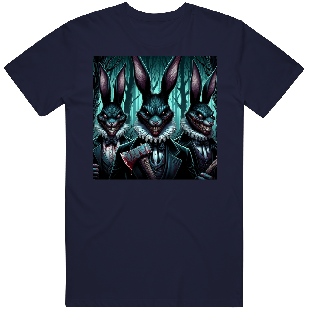 Evil Happy Easter Rabbits Bunnies Creepy T Shirt
