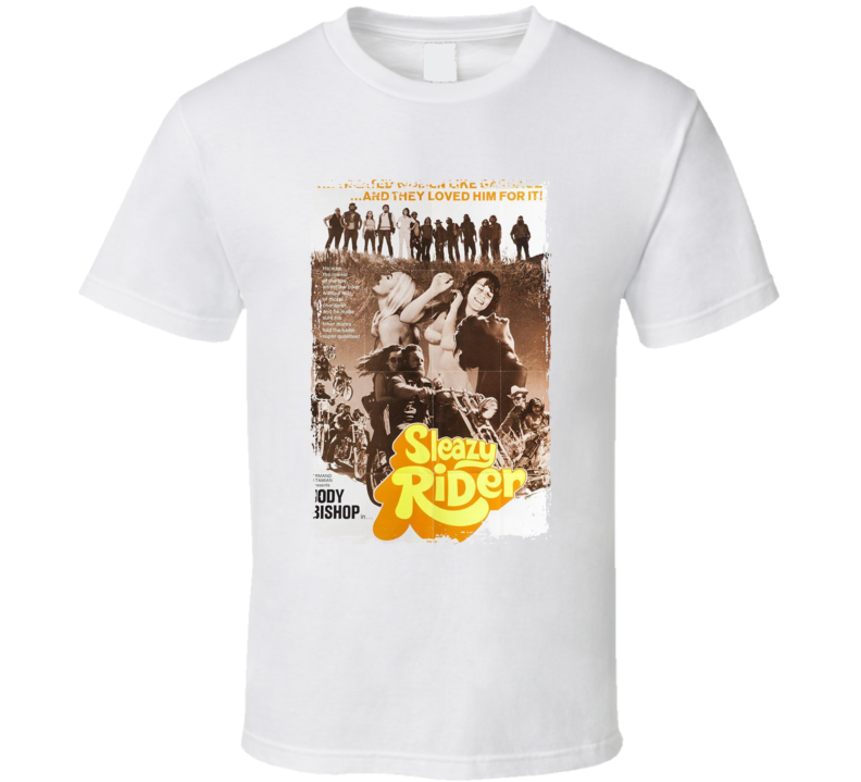 Sleazy Rider 70s Adult Film T Shirt