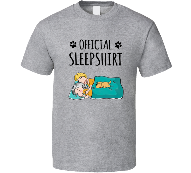 Official Sleep Shirt Couple With A Dog T Shirt