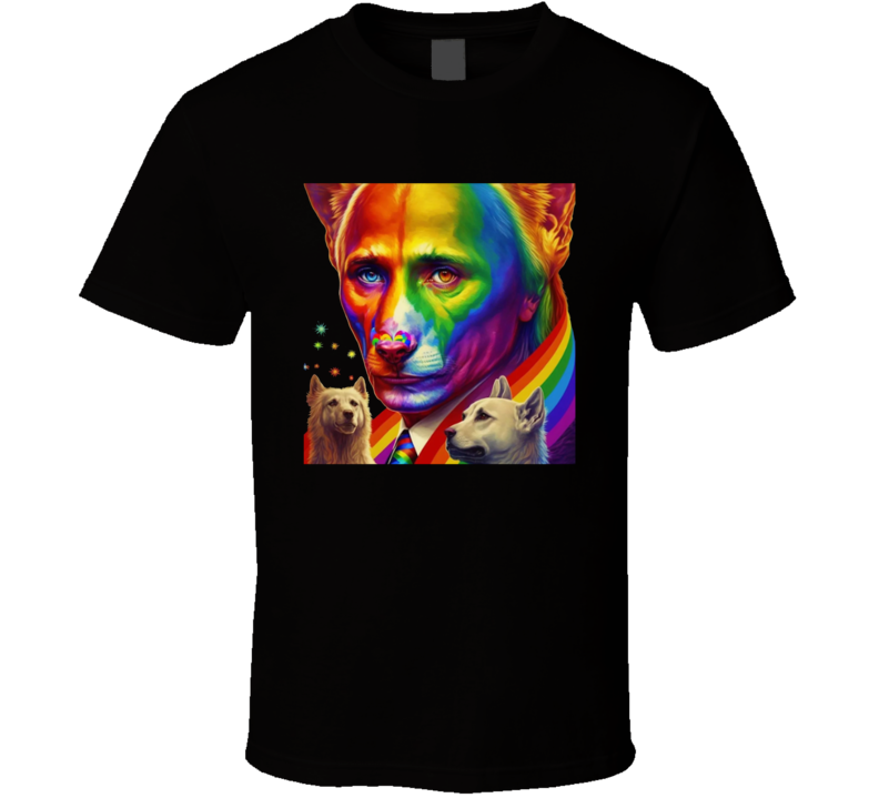 Rainbow Human With Dog Face T Shirt