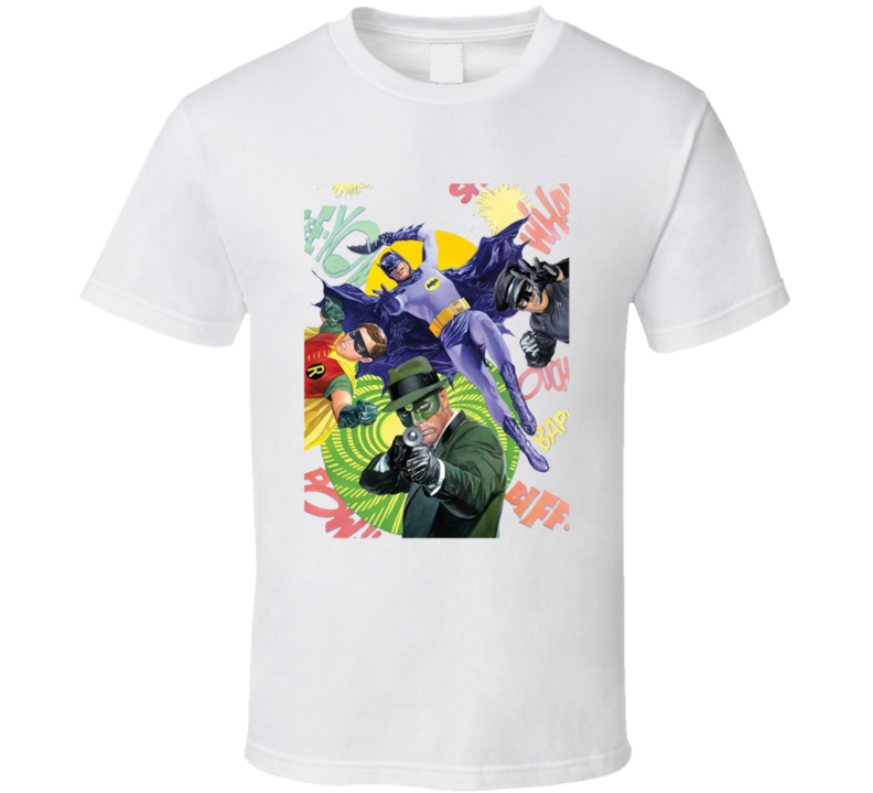 Batman And Robin And The Green Hornet Team Up T Shirt