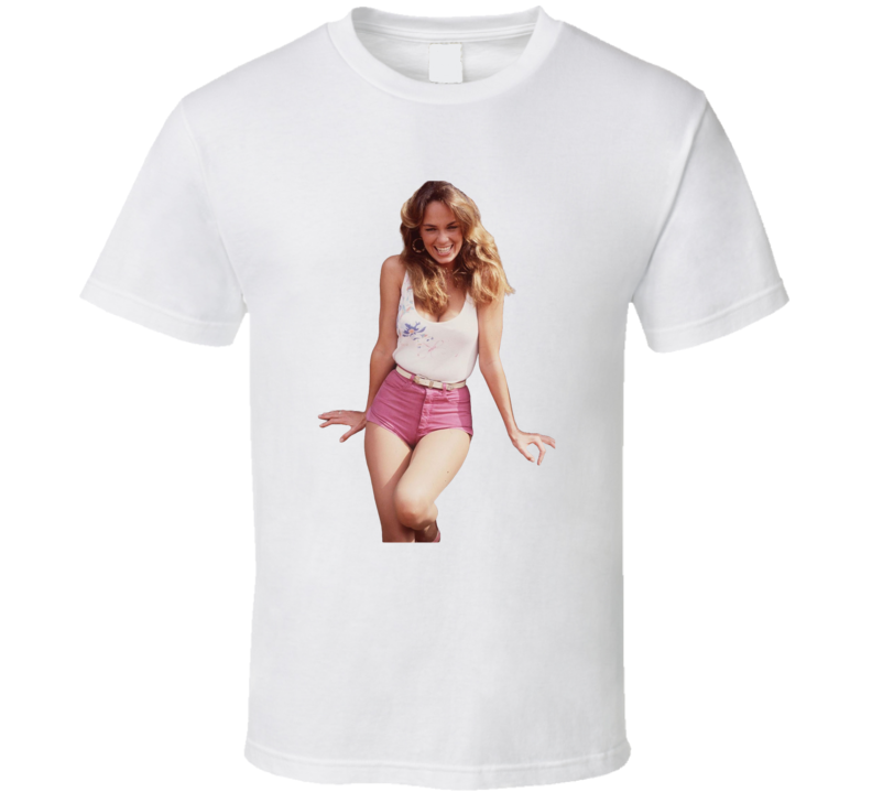 Catherine Bach Pink Shorts 80s Actor T Shirt