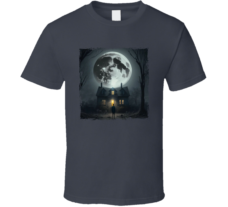 Spooky House Night Scene T Shirt