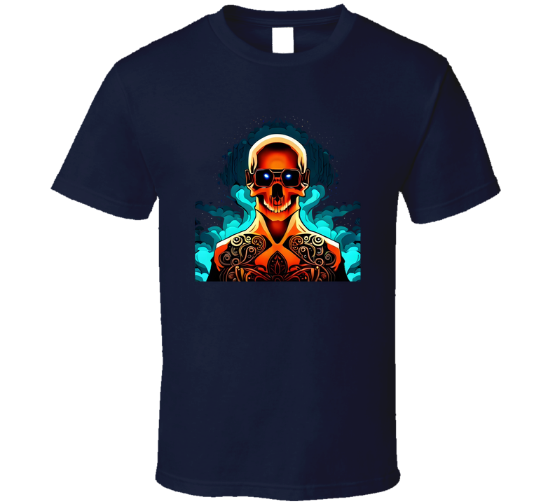 Skeleton With Sunglasses T Shirt