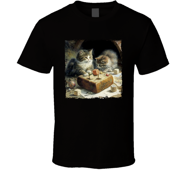 Kittens Rolling Dice Cute T Shirt