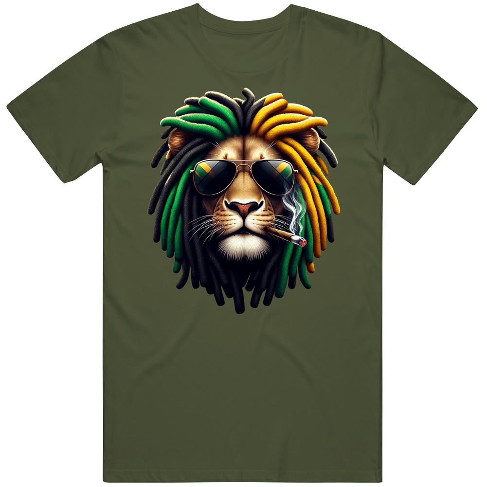 Ganja Heals Nations Jamaica Lion T Shirt