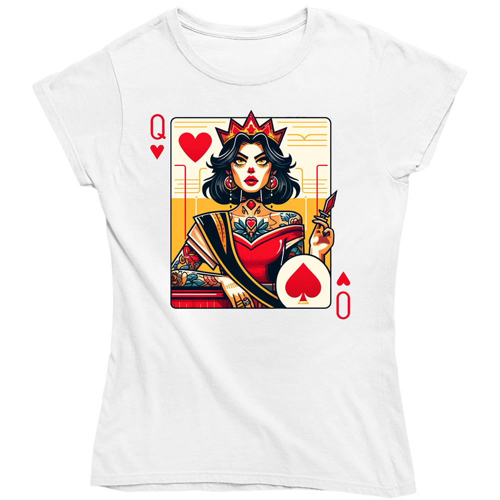 Queen Of Hearts Modern Woman Ladies T Shirt