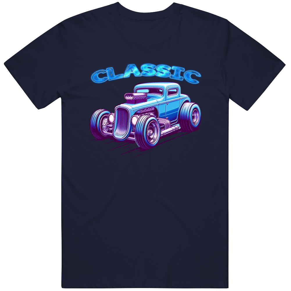 Classic 1940s Dragster Chopped Car Fan Cool T Shirt