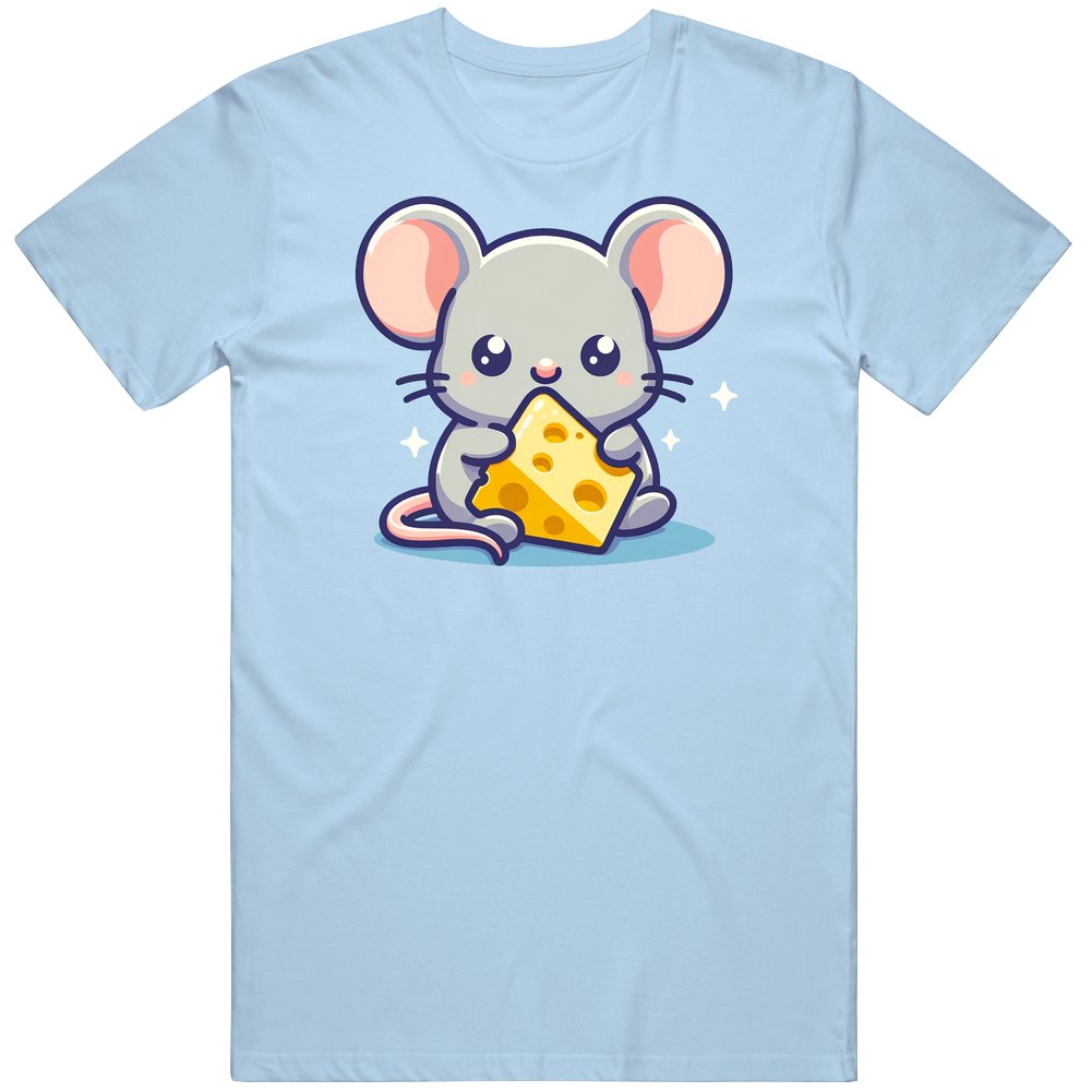 Cute Little Mouse Eating Cheese T Shirt