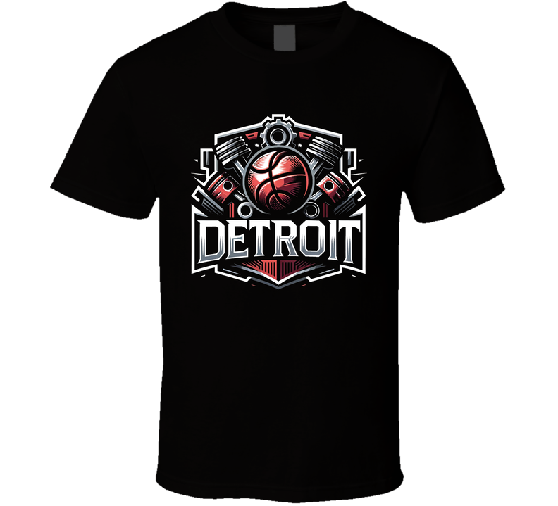 Detroit Basketball City Logo Fan T Shirt