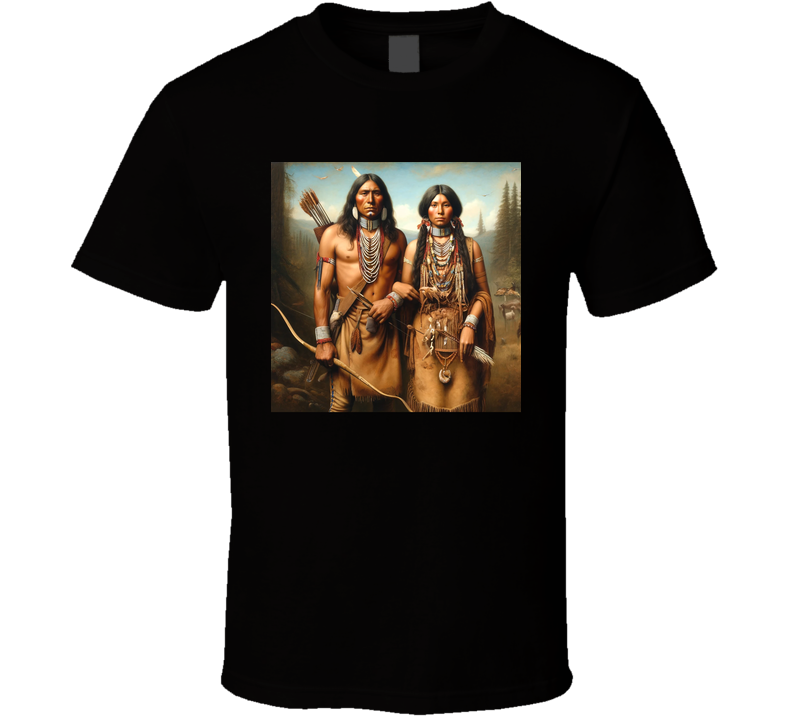 Native American Couple 1600s T Shirt