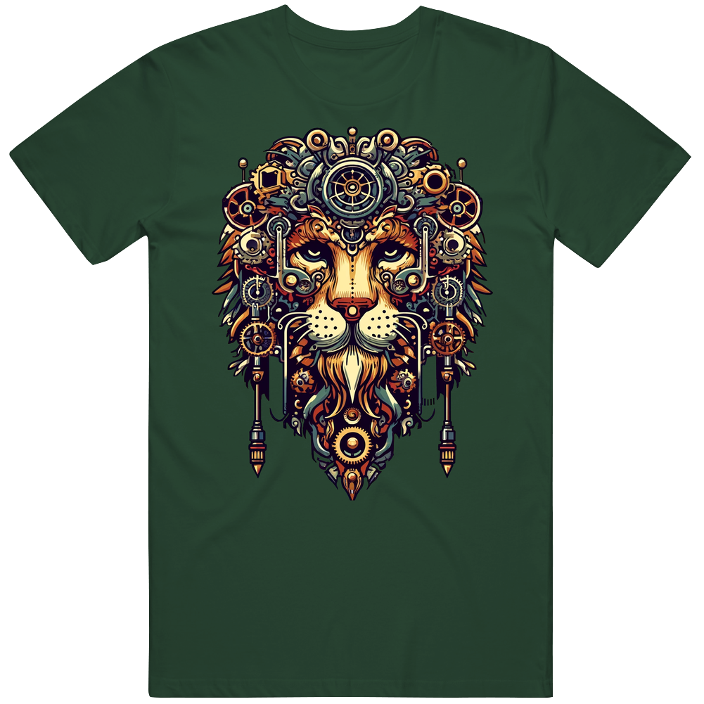 King Of The Steampunk Jungle Lion Fantasy T Shirt