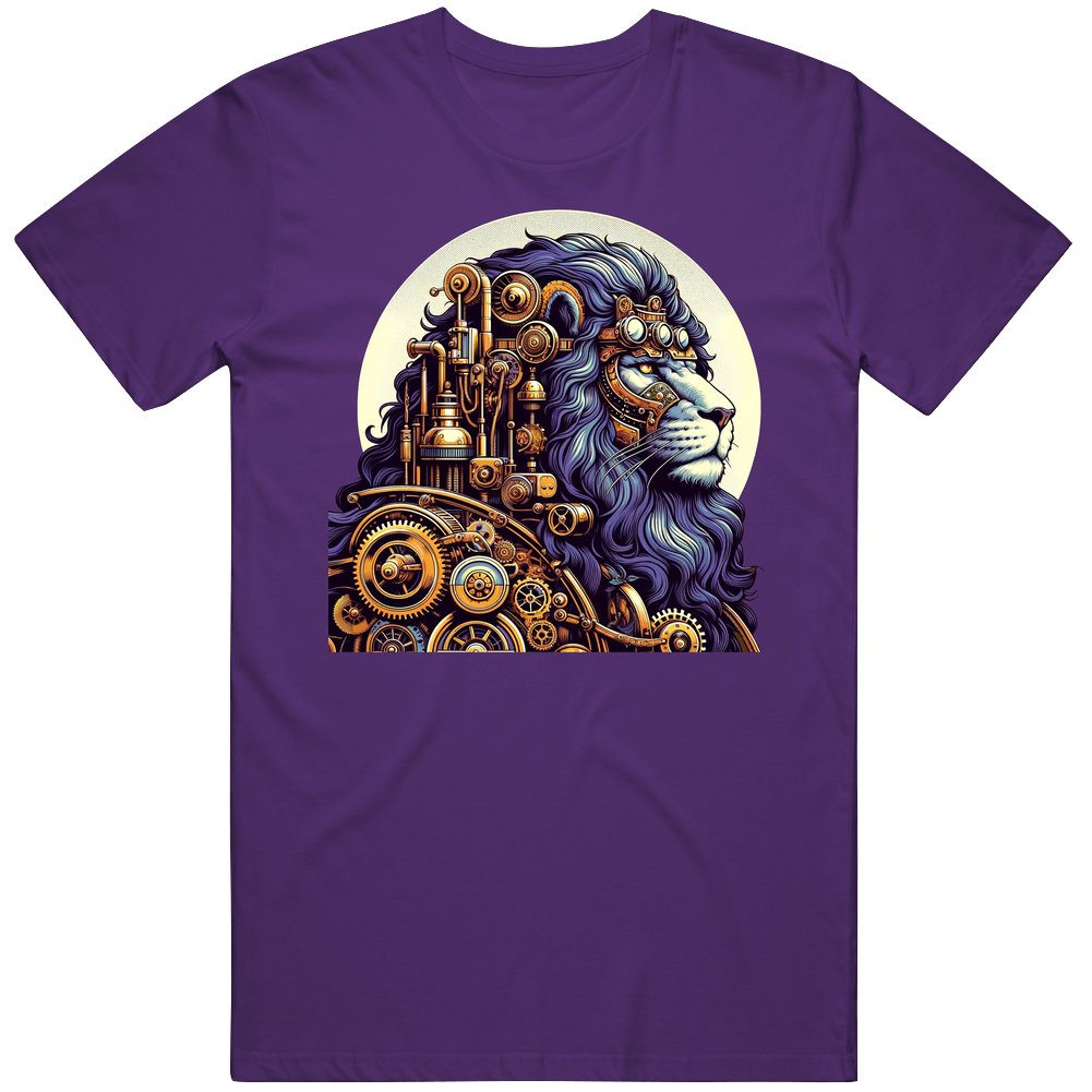 Steampunk Wise Lion Fantasy T Shirt