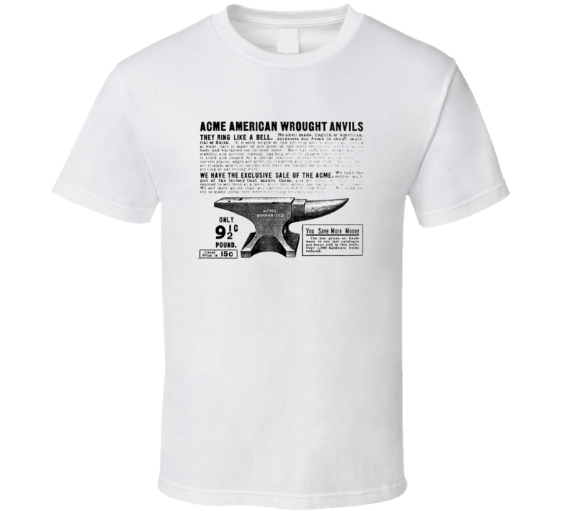Acme Anvil Ad Funny Cartoon Vintage T Shirt