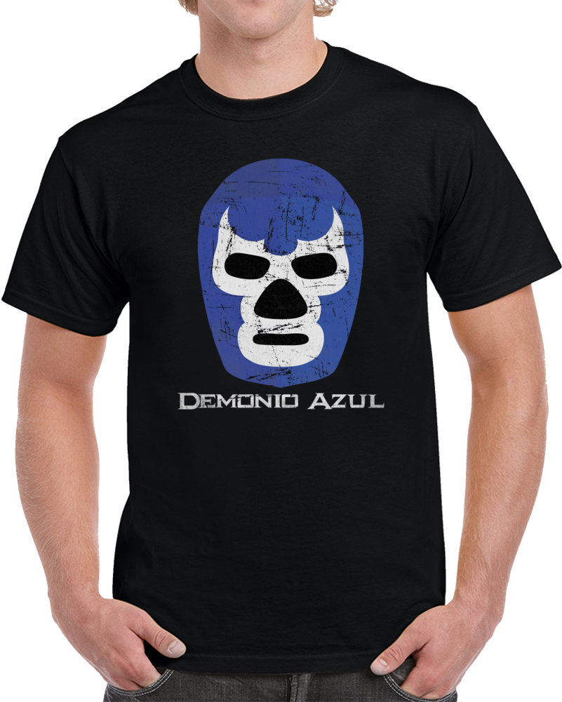 The Blue Demon Demonio Azul Mexican Lucha Libre Wrestling Fan T Shirt