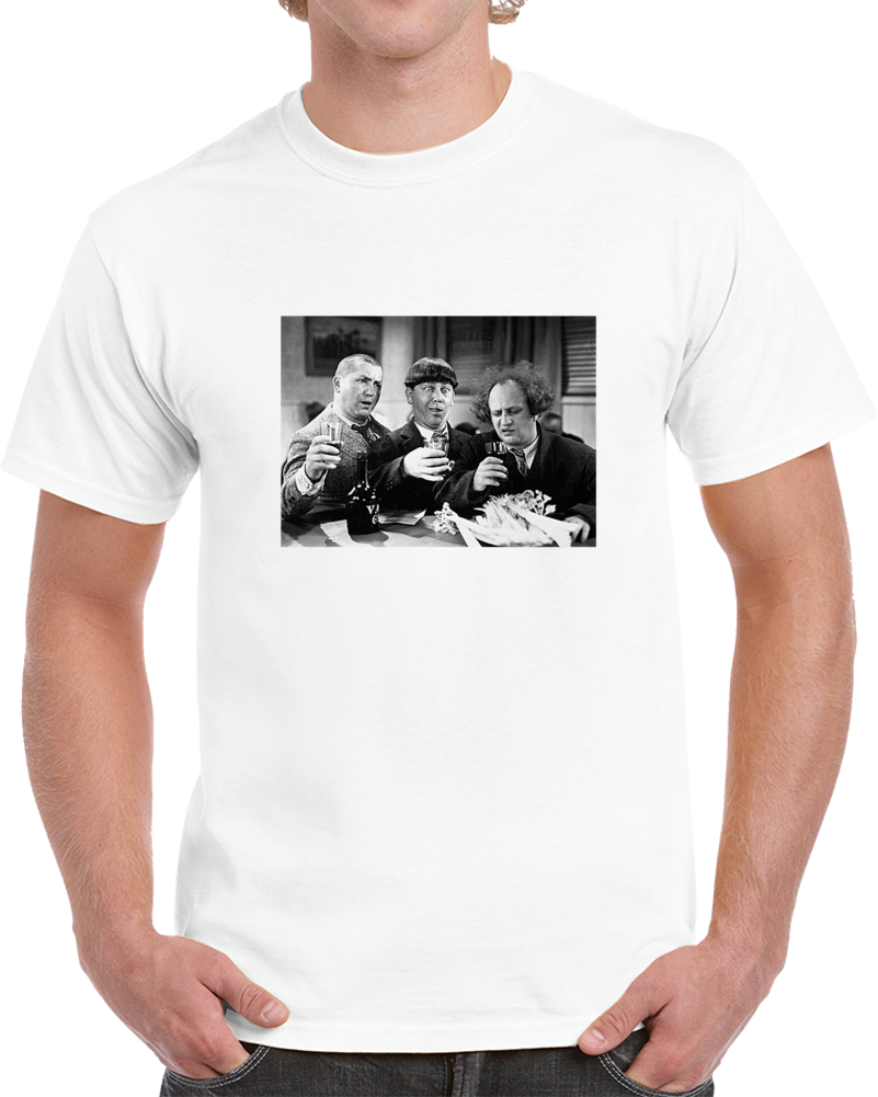 The Three Stooges Curly Larry Moe Funny Retro Classic Movie Fan T Shirt