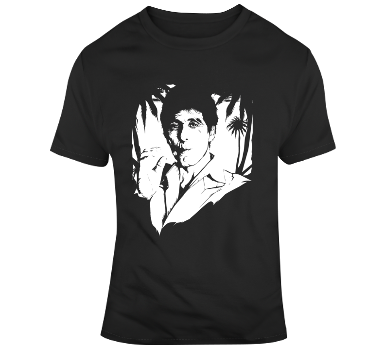 Tony Montana Cigar Scarface 80s Movie Fan T Shirt