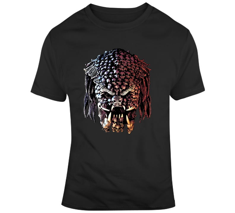 Predator Movie Alien Black Skulls Sci Fi Fan T Shirt