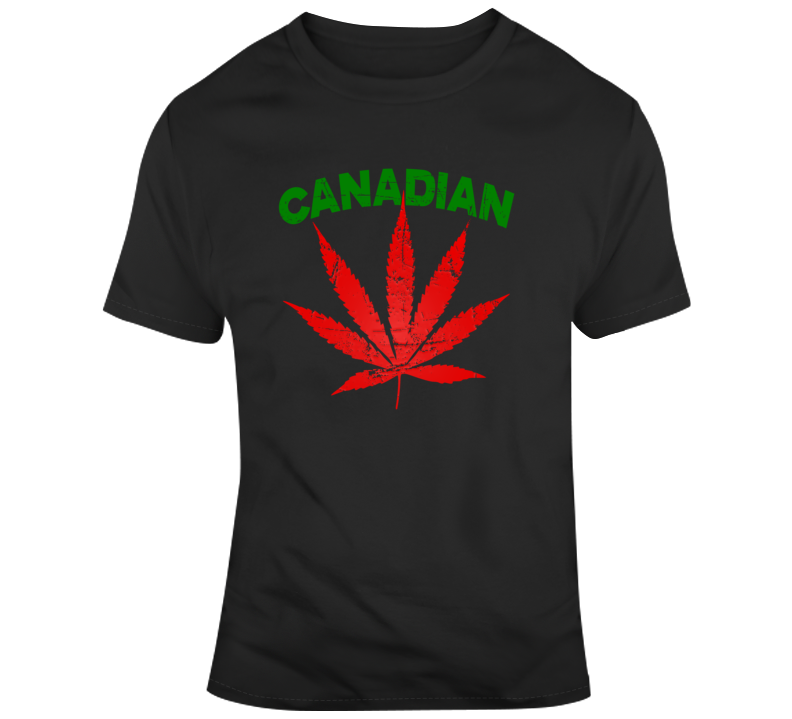 Canadian Weed Cannabis Canada Proud Marijuana T Shirt