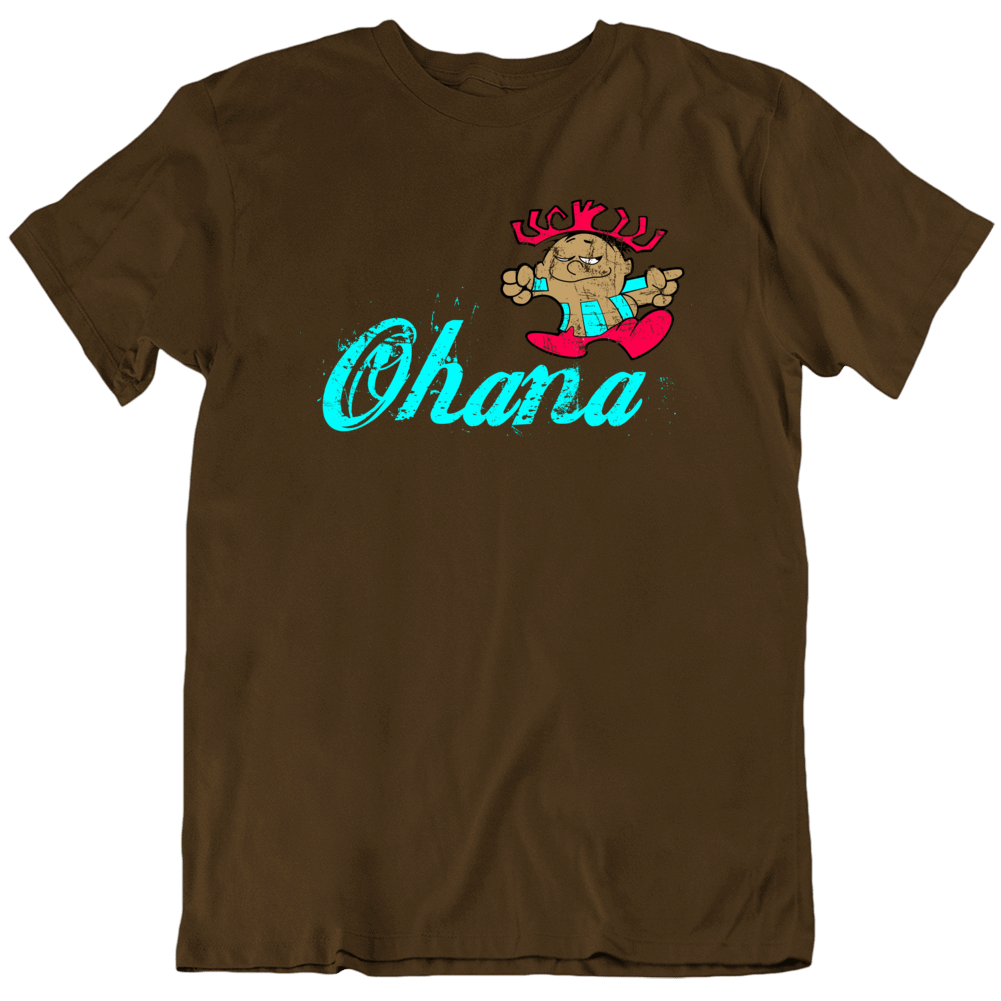 Ohana Hawaiian Parody Funny Surf T Shirt