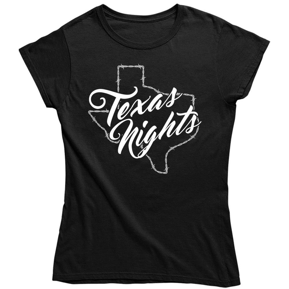 Texas Nights Lone Star Usa State Proud Ladies T Shirt