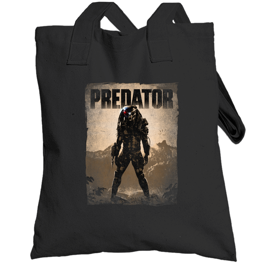 Predator Alien Movie Icon Villain 80s Fan Totebag