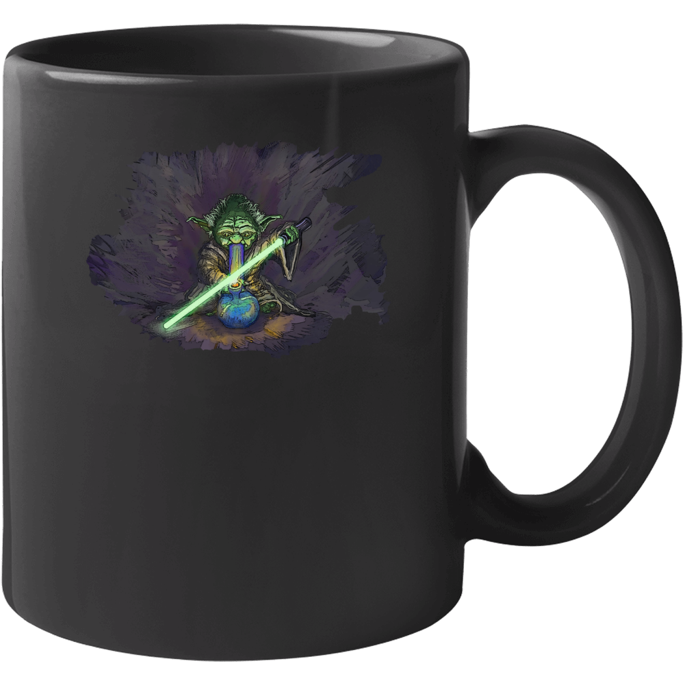 Yoda Stoned Bong Cannabis Weed Funny Star Wars Fan Mug