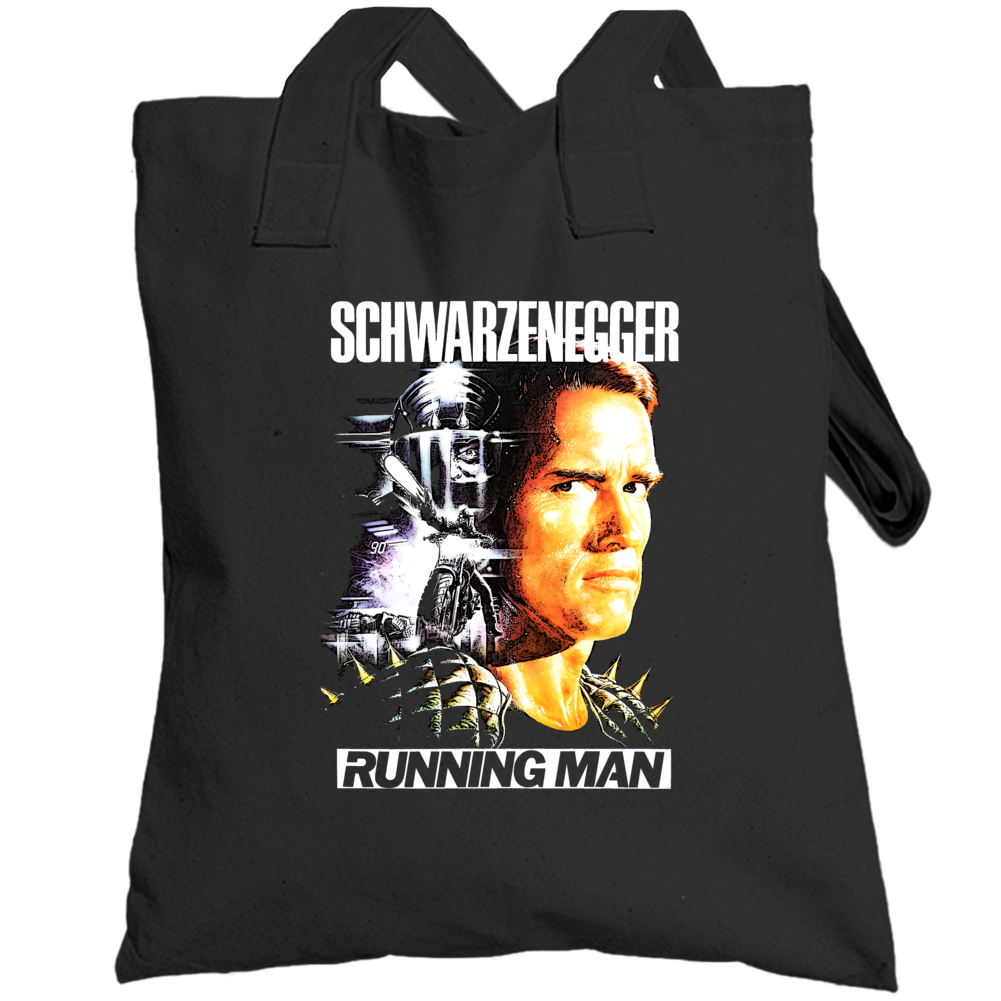 Running Man Arnold Schwarzenegger Movie Stephen King Poster  Fan Totebag