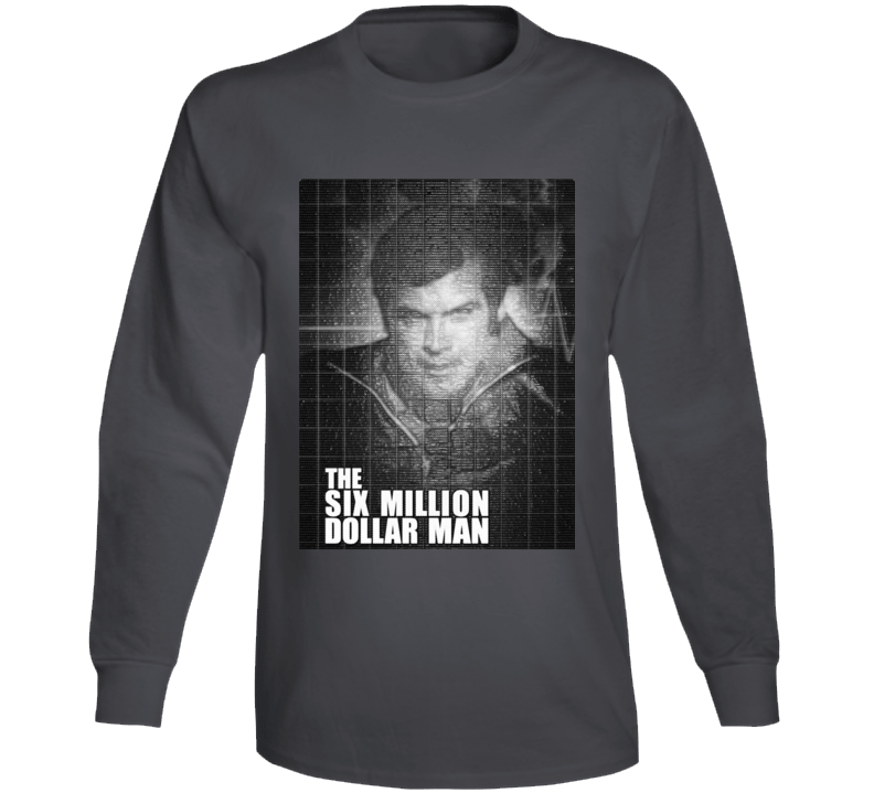 Six Million Dollar Man Lee Majors 70s Classic Tv Long Sleeve