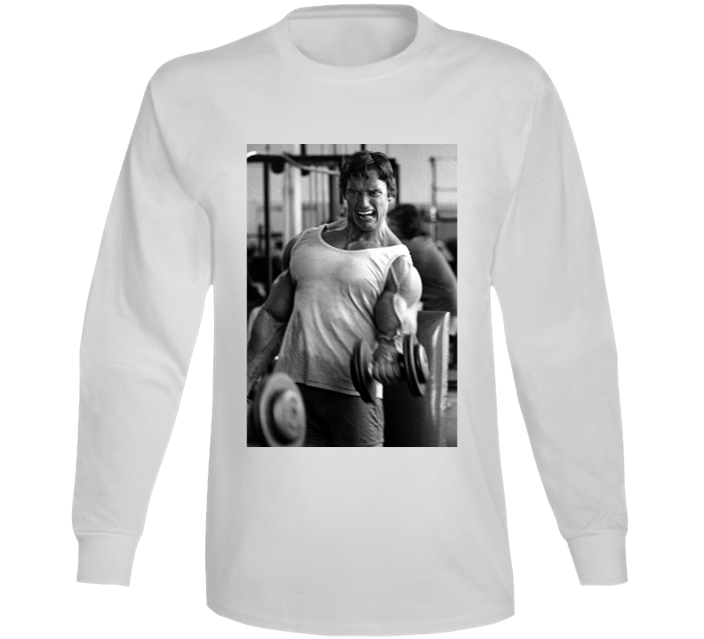 Arnold Schwarzenegger Gym Motivation Champion Legend Long Sleeve