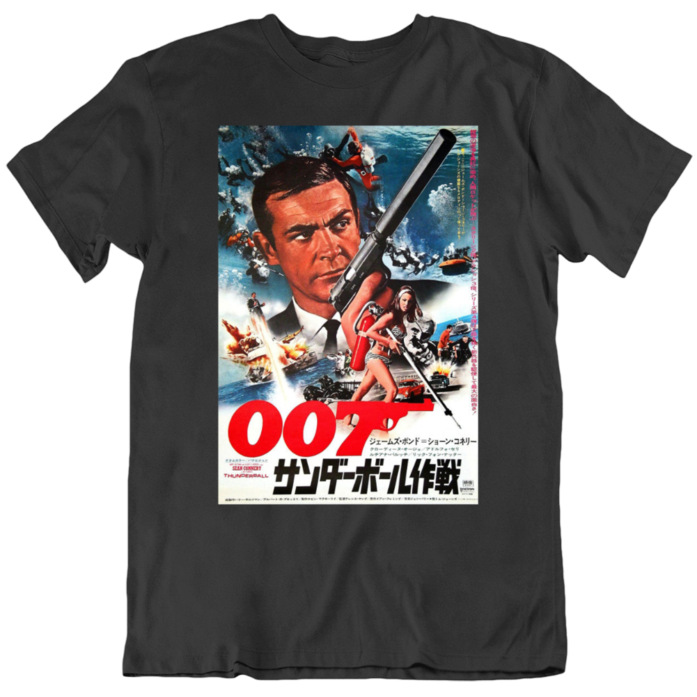 Thunderball Sean Connery James Bond Japanese Poster On A T Shirt