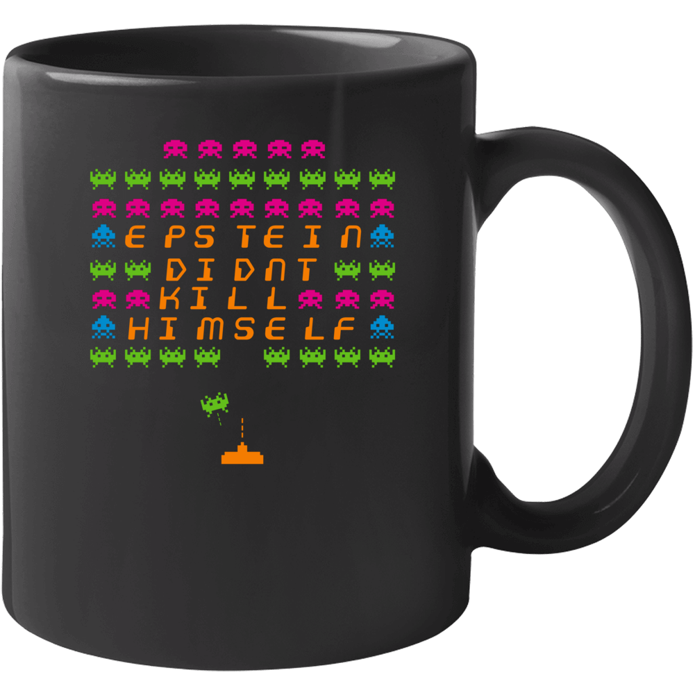 Epstein Didn't Kill Himself Parody Space Invaders Conspiracy Mug