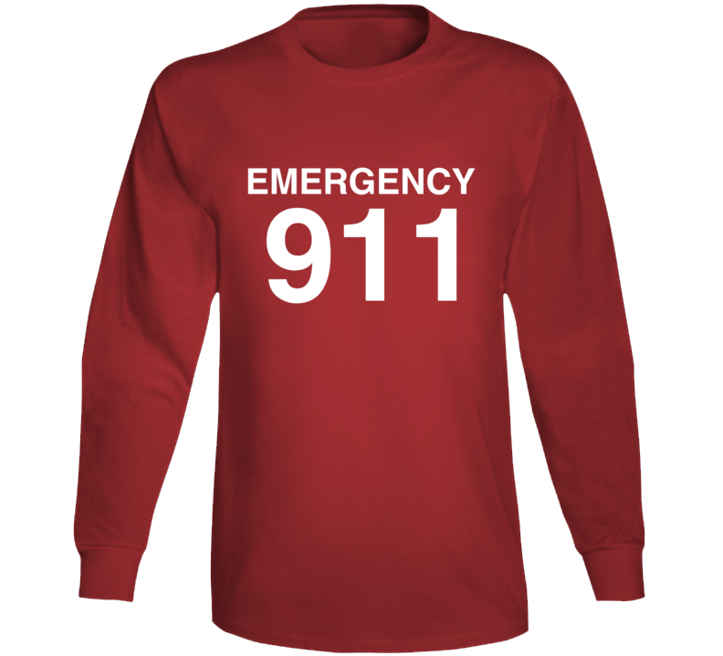 Emergency 911 Police Fire Ambulance First Responder Long Sleeve