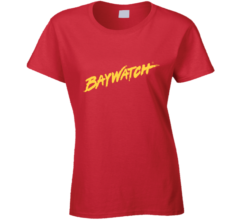 Baywatch Tv Beach L A Cali Lifeguard Ladies T Shirt