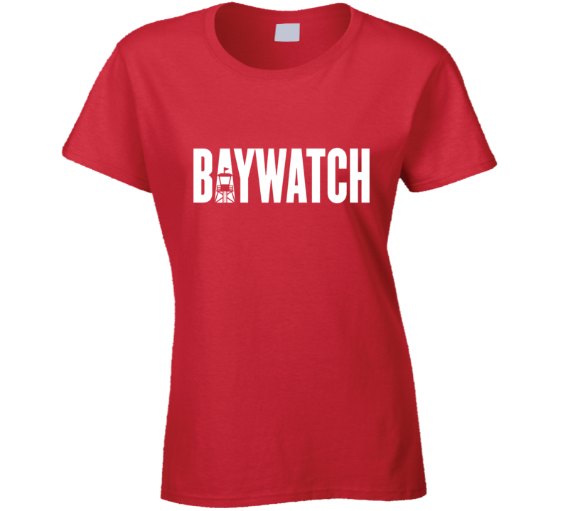 Baywatch Tv Beach L A California Usa Lifeguard Ladies T Shirt