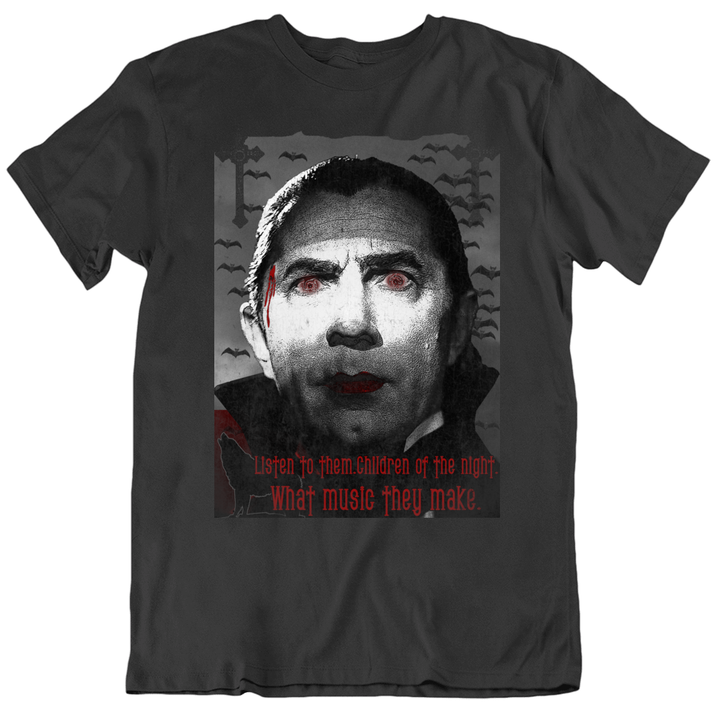 Dracula Bela Lugosi Beautiful Music Monster Fan T Shirt