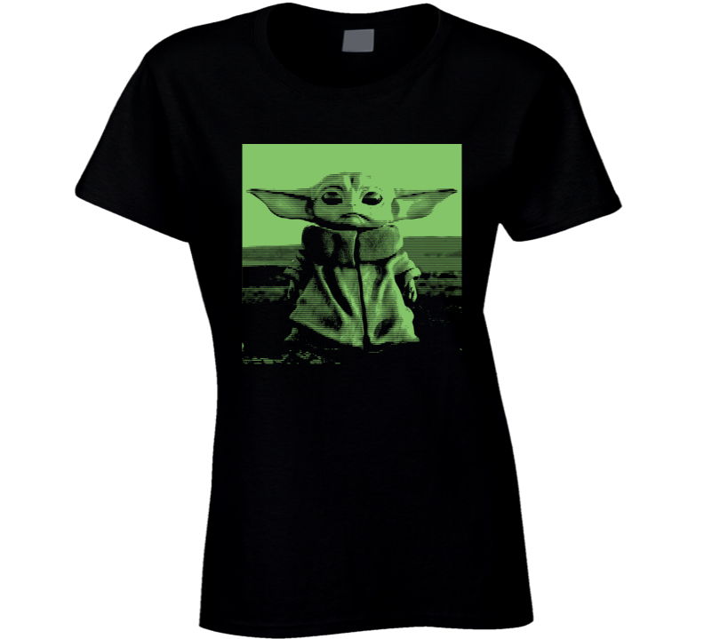 Cute Baby Yoda Exclusive Star Wars Mandalorian Fan Ladies T Shirt