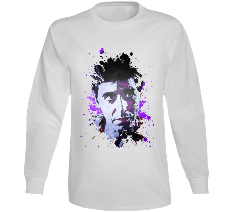 Exclusive Scarface Tony Montana Al Pacino Classic Gangster Movie Long Sleeve